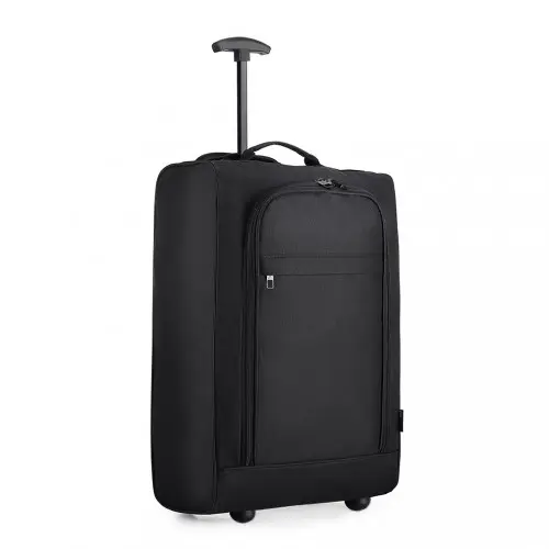 K1873-2 - Kono CABIN SIZE SOFT SHELL HAND LUGGAGE - BLACK by All Mart Bristol Ltd