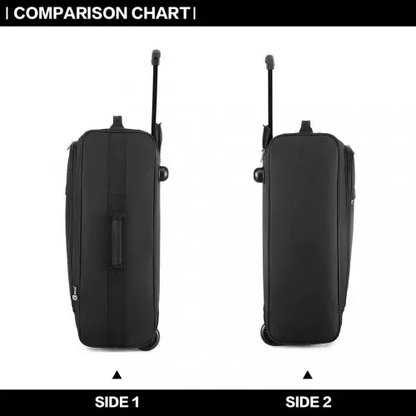 K1873-2 - Kono CABIN SIZE SOFT SHELL HAND LUGGAGE - BLACK by All Mart Bristol Ltd