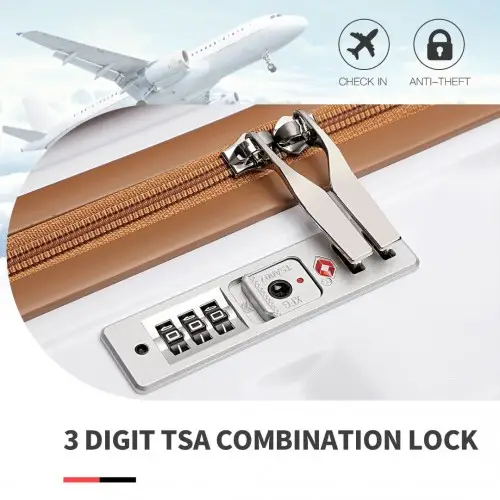 K2292L - Kono 28 Inch Lightweight Hard Shell ABS Suitcase With TSA Lock - White by All Mart Bristol Ltd