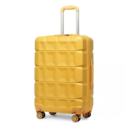 K2292L - Kono 24 Inch Lightweight Hard Shell ABS Suitcase With TSA Lock - Yellow by All Mart Bristol Ltd
