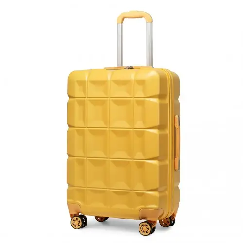 K2292L - Kono 24 Inch Lightweight Hard Shell ABS Suitcase With TSA Lock - Yellow by All Mart Bristol Ltd