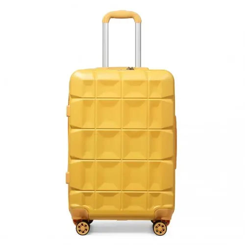 K2292L - Kono 24 Inch Lightweight Hard Shell ABS Suitcase With TSA Lock - Yellow by All Mart Bristol Ltd