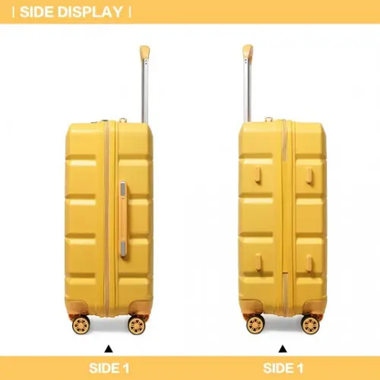 K2292L - Kono 24 Inch Lightweight Hard Shell ABS Suitcase With TSA Lock - Yellow by All Mart Bristol Ltd