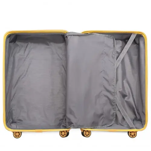 K2292L - Kono 24 Inch Lightweight Hard Shell ABS Suitcase With TSA Lock - Yellow by All Mart Bristol Ltd