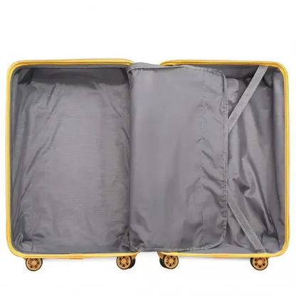 K2292L - Kono 24 Inch Lightweight Hard Shell ABS Suitcase With TSA Lock - Yellow by All Mart Bristol Ltd