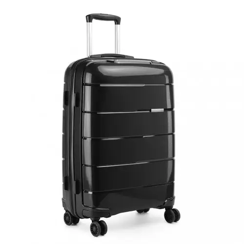 K1997L - KONO 20-24-28” HARD SHELL PP SUITCASE SET - BLACK by All Mart Bristol Ltd