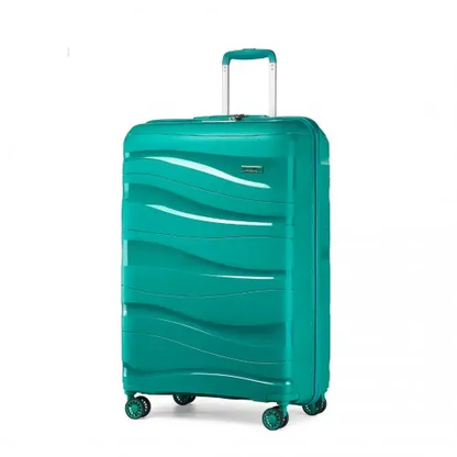 K2094L - Kono 20 Inch Lightweight Polypropylene Hard Shell Suitcase With TSA Lock - Teal by All Mart Bristol Ltd