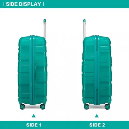 K2094L - Kono 20 Inch Lightweight Polypropylene Hard Shell Suitcase With TSA Lock - Teal by All Mart Bristol Ltd