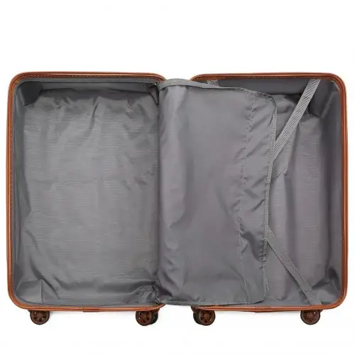 K2292L - Kono 24 Inch Lightweight Hard Shell ABS Suitcase With TSA Lock - White by All Mart Bristol Ltd