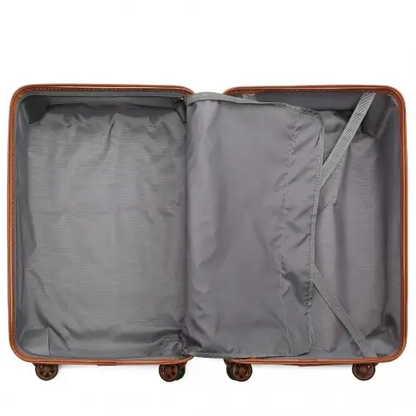 K2292L - Kono 24 Inch Lightweight Hard Shell ABS Suitcase With TSA Lock - White by All Mart Bristol Ltd