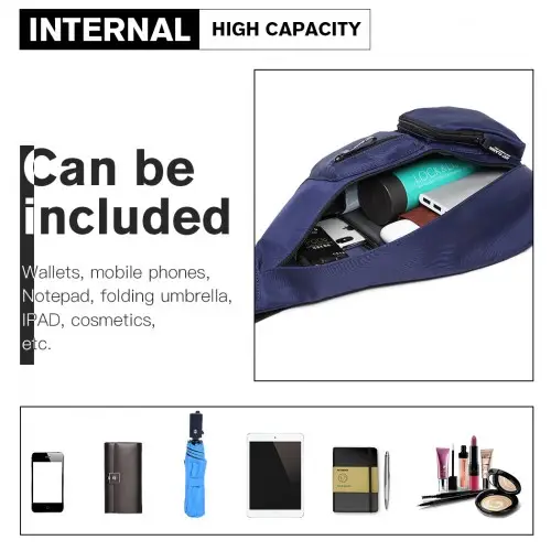 LB1934 - Miss Lulu Casual Single Strap Sling Backpack - Navy by All Mart Bristol Ltd