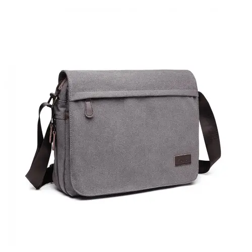 LB1925 - Kono Classic Expanding Messenger Bag - Grey by All Mart Bristol Ltd