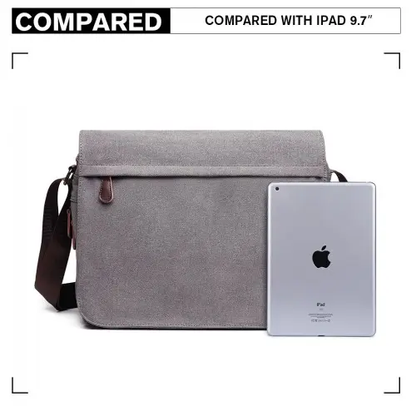 LB1925 - Kono Classic Expanding Messenger Bag - Grey by All Mart Bristol Ltd