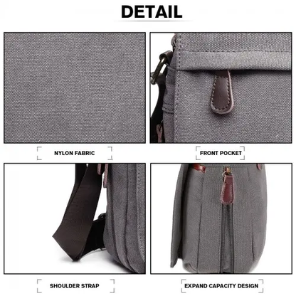 LB1925 - Kono Classic Expanding Messenger Bag - Grey by All Mart Bristol Ltd
