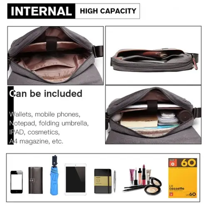 LB1925 - Kono Classic Expanding Messenger Bag - Grey by All Mart Bristol Ltd