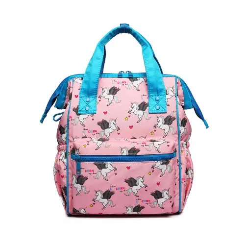 LB6896 - Miss Lulu Child's Unicorn Backpack with Pencil Case - Pink by All Mart Bristol Ltd