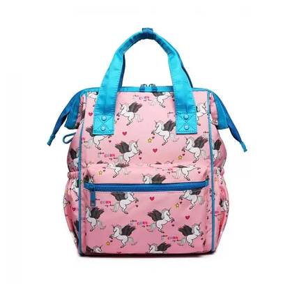 LB6896 - Miss Lulu Child's Unicorn Backpack with Pencil Case - Pink by All Mart Bristol Ltd