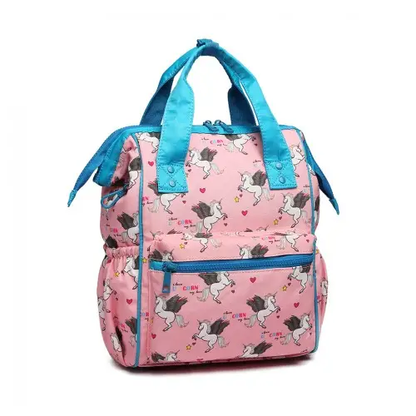 LB6896 - Miss Lulu Child's Unicorn Backpack with Pencil Case - Pink by All Mart Bristol Ltd