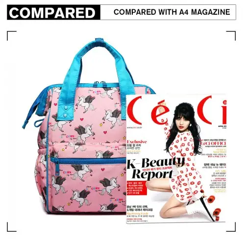 LB6896 - Miss Lulu Child's Unicorn Backpack with Pencil Case - Pink by All Mart Bristol Ltd