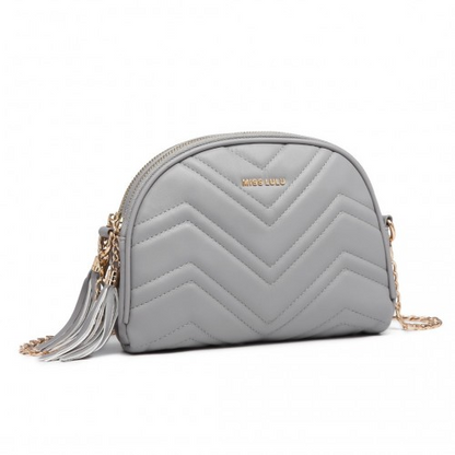 LB2236 - Miss Lulu Trendy Tassel Crossbody Bag - Grey by All Mart Bristol Ltd