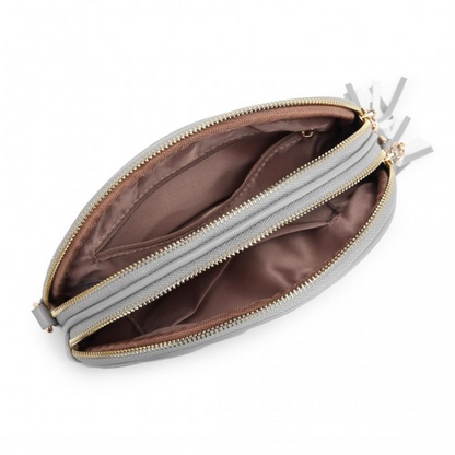 LB2236 - Miss Lulu Trendy Tassel Crossbody Bag - Grey by All Mart Bristol Ltd