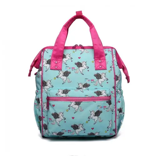 LB6896 - Miss Lulu Child's Unicorn Backpack with Pencil Case - Blue by All Mart Bristol Ltd