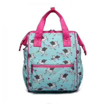 LB6896 - Miss Lulu Child's Unicorn Backpack with Pencil Case - Blue by All Mart Bristol Ltd