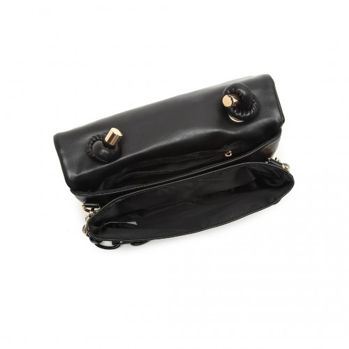 LB2122 - Miss Lulu Personality Versatile Chain Handbag Crossbody Bag - Black by All Mart Bristol Ltd