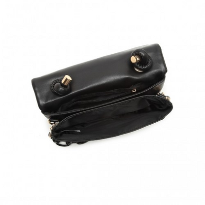 LB2122 - Miss Lulu Personality Versatile Chain Handbag Crossbody Bag - Black by All Mart Bristol Ltd