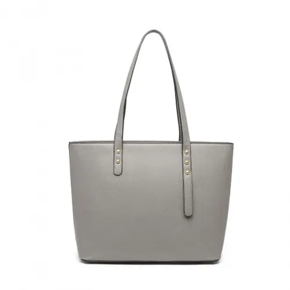 LG6931 - Miss Lulu 4 Piece Handbag Set - Grey by All Mart Bristol Ltd