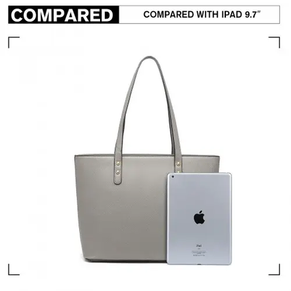 LG6931 - Miss Lulu 4 Piece Handbag Set - Grey by All Mart Bristol Ltd