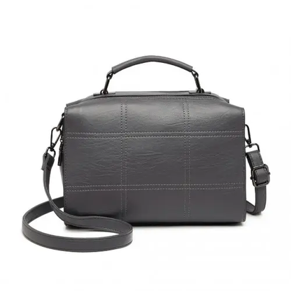 LH2067 - Miss Lulu Multi-Compartment Cross-Body Handbag - Grey by All Mart Bristol Ltd