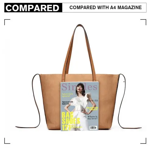 LG1922 - MISS LULU LEATHER LOOK TWO WAY TOTE SHOULDER BAG - KHAKI by All Mart Bristol Ltd