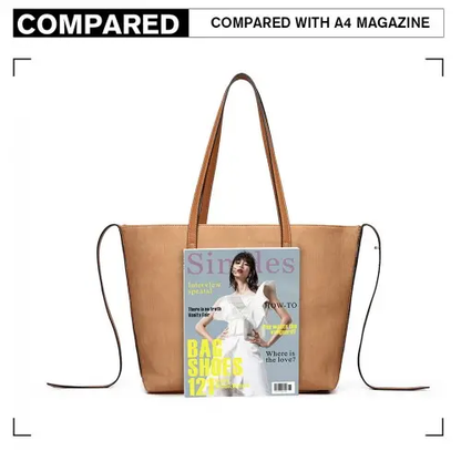 LG1922 - MISS LULU LEATHER LOOK TWO WAY TOTE SHOULDER BAG - KHAKI by All Mart Bristol Ltd