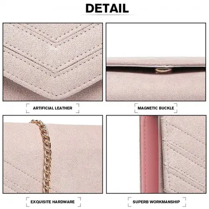 LP1963 - MISS LULU CHEVRON ENVELOPE CLUTCH BAG - PINK by All Mart Bristol Ltd