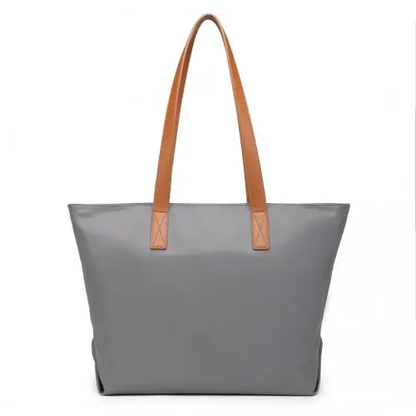 LH2240 - Miss Lulu Casual Waterproof Shopping Tote Bag - Grey by All Mart Bristol Ltd