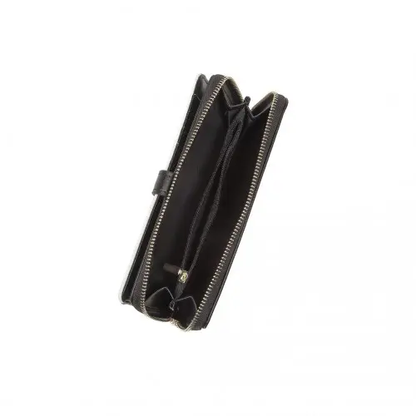 LP2215 - Miss Lulu Mixed Colour Women's Leather Look Clutch Purse - Black by All Mart Bristol Ltd