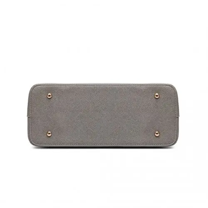 LT6648 - Miss Lulu Three Piece Tote Shoulder Bag And Clutch - Grey by All Mart Bristol Ltd