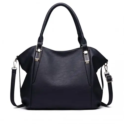 S1716 - Miss Lulu Soft Leather Elegant Simple Shoulder Bag - Navy by All Mart Bristol Ltd