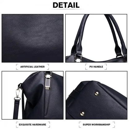 S1716 - Miss Lulu Soft Leather Elegant Simple Shoulder Bag - Navy by All Mart Bristol Ltd