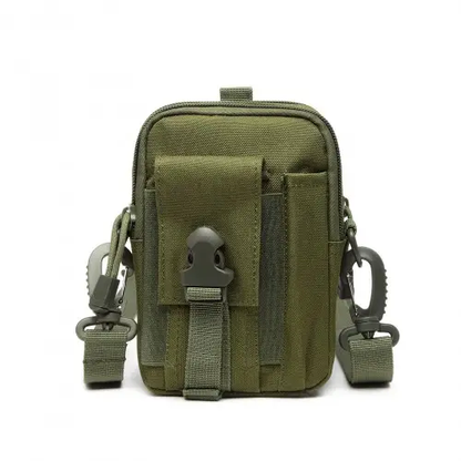 S2053 - Kono Casual Small Canvas Cross Body Bag - Green by All Mart Bristol Ltd