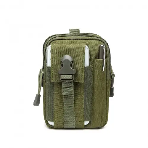 S2053 - Kono Casual Small Canvas Cross Body Bag - Green by All Mart Bristol Ltd