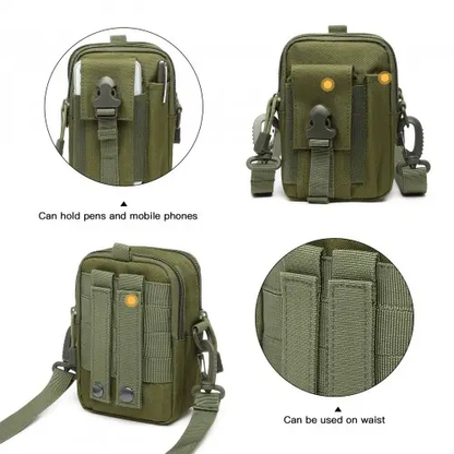 S2053 - Kono Casual Small Canvas Cross Body Bag - Green by All Mart Bristol Ltd