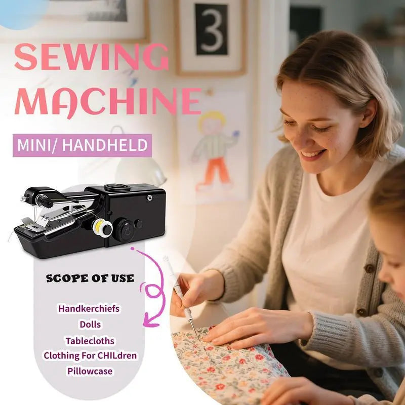 Household Sewing Machine, Portable Household Sewing Machine, with Fast Sewing Speed and Simple Operation, Suitable for Beginners to Use