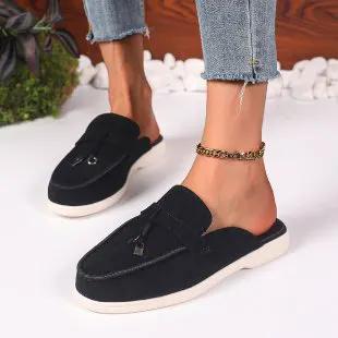New Women's Slip-on Shoes Casual Half-slippers by Dropshipman