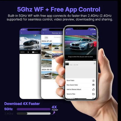 4 Channel Dash Cam with 360° Surround View Includes FREE OBD Cable for 24/7 Parking Monitor 4 Lens Front Rear inside Left Right Recording 3" Display, Built-In Wifi, 64GB Card Clear Night Vision, Hdr，Automotive Driving Recorder by All Mart Bristol Ltd
