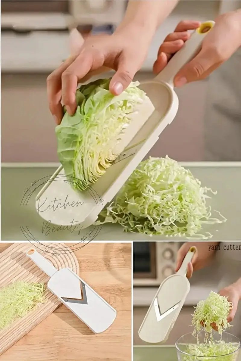 Stainless Steel Blade Vegetable Chopper Slicer Non Slip Base Cabbage Carrot, Salad Onion Cutter by All Mart Bristol Ltd