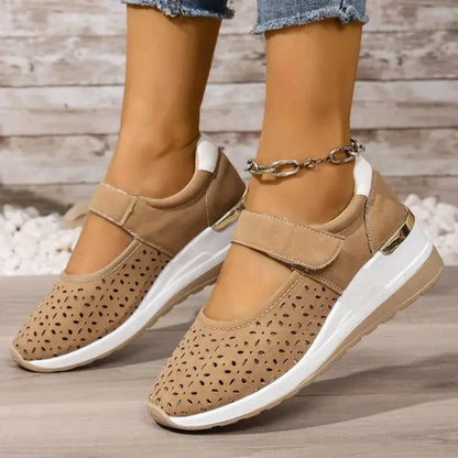 Spring Summer New Fashion Large Size Thick Bottom Sneakers for Women Casual Hollow Out Wedges Heel Single Sports Shoes by All Mart Bristol Ltd