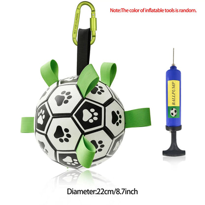 Interactive Dog Football Toy Soccer Ball Inflated Training Toy For Dogs Outdoor Border Collie Balls For Large Dogs Pet Supplies by Dropshipman