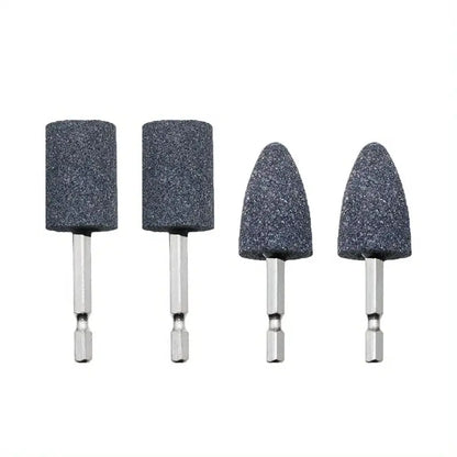4Pcs Grinding Wheel Heads with Hexagonal Shank - Metal Polishing Stones Set for Polishing, Repairing, Sharpening by All Mart Bristol Ltd